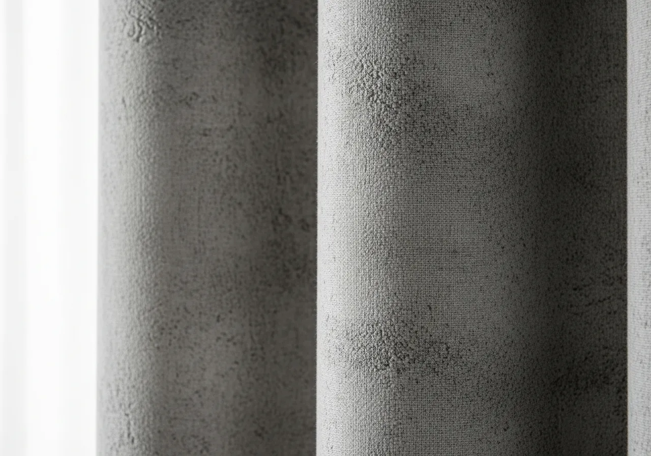 Betoniharmaa verhokangas